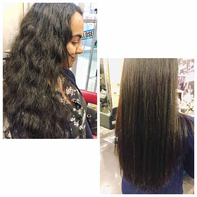 No More Frizzy Hair Thanks To Khrome Hair Studio Prospect - Permanent Hair Straightening Before And After Photo